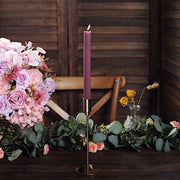 5 Ribbed Design 9" Unscented Premium Wax Taper Candles