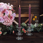 5 Ribbed Design 9" Unscented Premium Wax Taper Candles