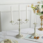 5 Ribbed Design 9" Unscented Premium Wax Taper Candles