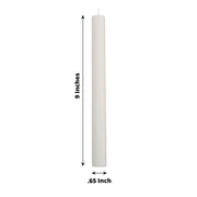 5 Ribbed Design 9" Unscented Premium Wax Taper Candles