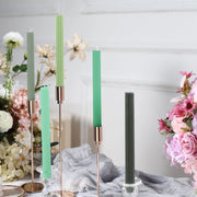 5 Ribbed Design 9" Unscented Premium Wax Taper Candles