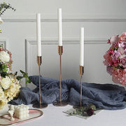 5 Ribbed Design 9" Unscented Premium Wax Taper Candles