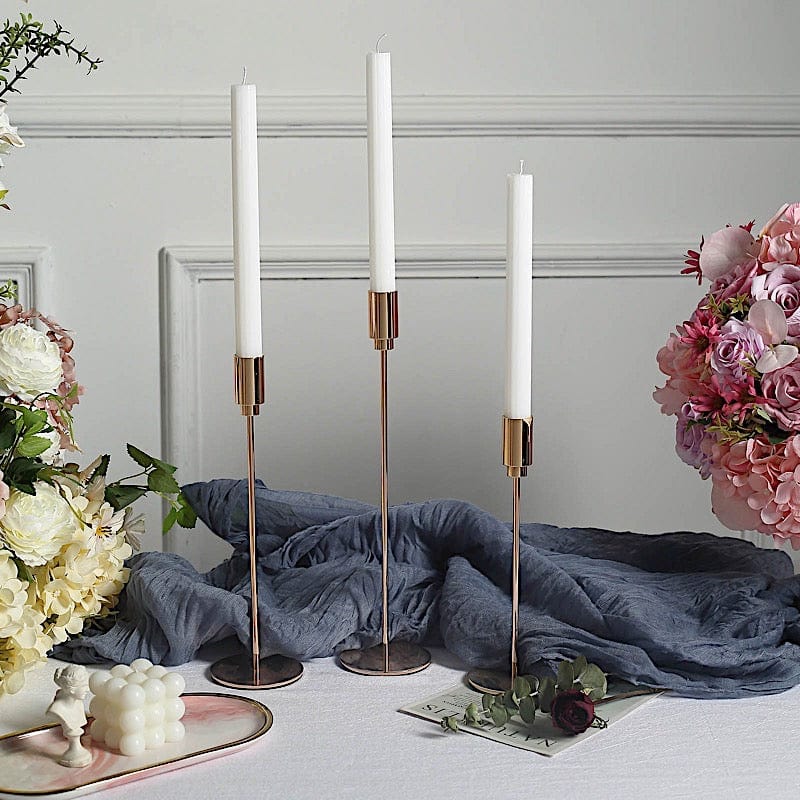 5 Ribbed Design 9" Unscented Premium Wax Taper Candles