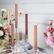 5 Ribbed Design 9" Unscented Premium Wax Taper Candles