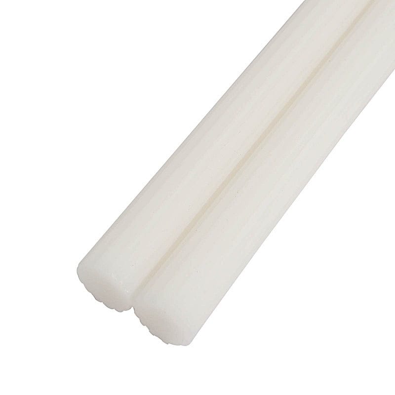 5 Ribbed Design 9" Unscented Premium Wax Taper Candles