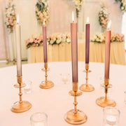 5 Ribbed Design 9" Unscented Premium Wax Taper Candles