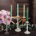 5 Ribbed Design 9" Unscented Premium Wax Taper Candles