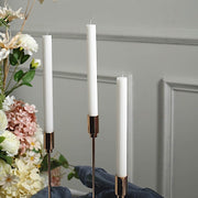 5 Ribbed Design 9" Unscented Premium Wax Taper Candles