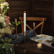 5 Ribbed Design 9" Unscented Premium Wax Taper Candles