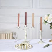 5 Ribbed Design 9" Unscented Premium Wax Taper Candles