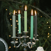 5 Ribbed Design 9" Unscented Premium Wax Taper Candles