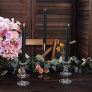 5 Ribbed Design 9" Unscented Premium Wax Taper Candles