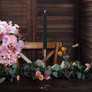 5 Ribbed Design 9" Unscented Premium Wax Taper Candles