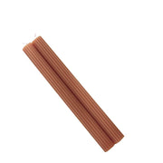 5 Ribbed Design 9" Unscented Premium Wax Taper Candles CAND_TP09_081