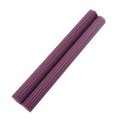 5 Ribbed Design 9" Unscented Premium Wax Taper Candles CAND_TP09_CRS