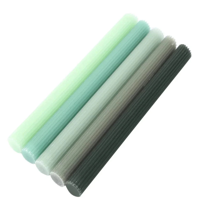 5 Ribbed Design 9" Unscented Premium Wax Taper Candles CAND_TP09_MIXSG