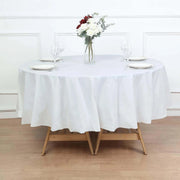 5 Round 84" Disposable  Plastic Table Cover Tablecloth