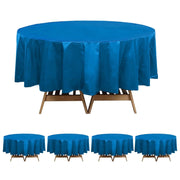 5 Round 84" Disposable  Plastic Table Cover Tablecloth