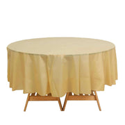 5 Round 84" Disposable  Plastic Table Cover Tablecloth