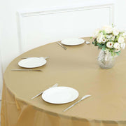 5 Round 84" Disposable  Plastic Table Cover Tablecloth