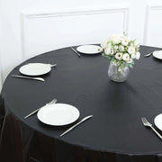 5 Round 84" Disposable  Plastic Table Cover Tablecloth