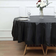 5 Round 84" Disposable  Plastic Table Cover Tablecloth