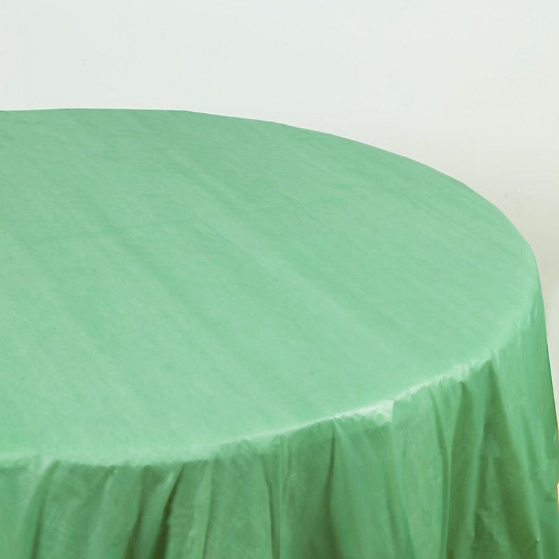 5 Round 84" Disposable  Plastic Table Cover Tablecloth - Sage Green TAB_PVC_R01_SAGE_PK