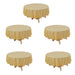 5 Round 84" Disposable  Plastic Table Cover Tablecloth TAB_PVC_R01_GOLD_PK