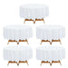 5 Round 84" Disposable  Plastic Table Cover Tablecloth TAB_PVC_R01_WHT_PK