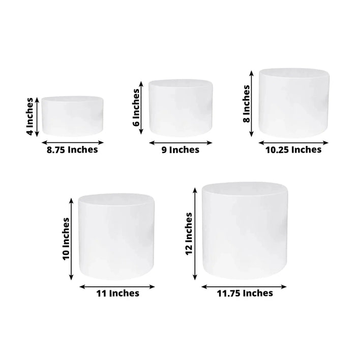 5 Round Acrylic Cake Stand Cylinder Design