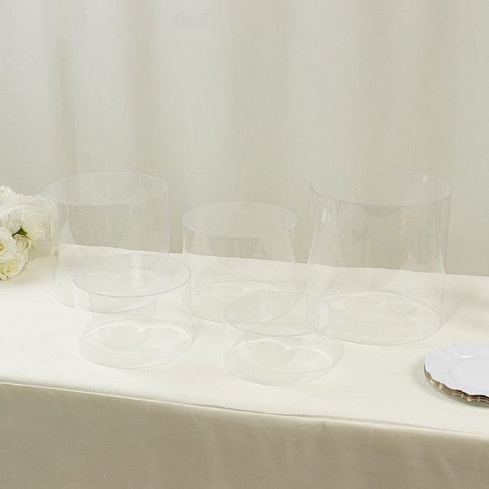 5 Round Acrylic Cake Stand Cylinder Design