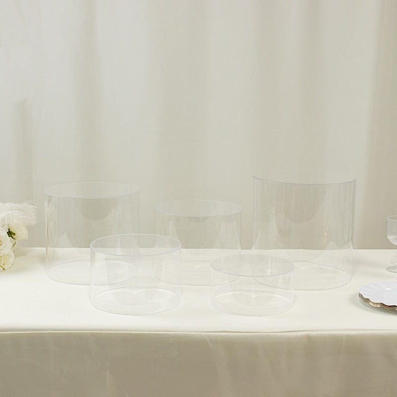 5 Round Acrylic Cake Stand Cylinder Design