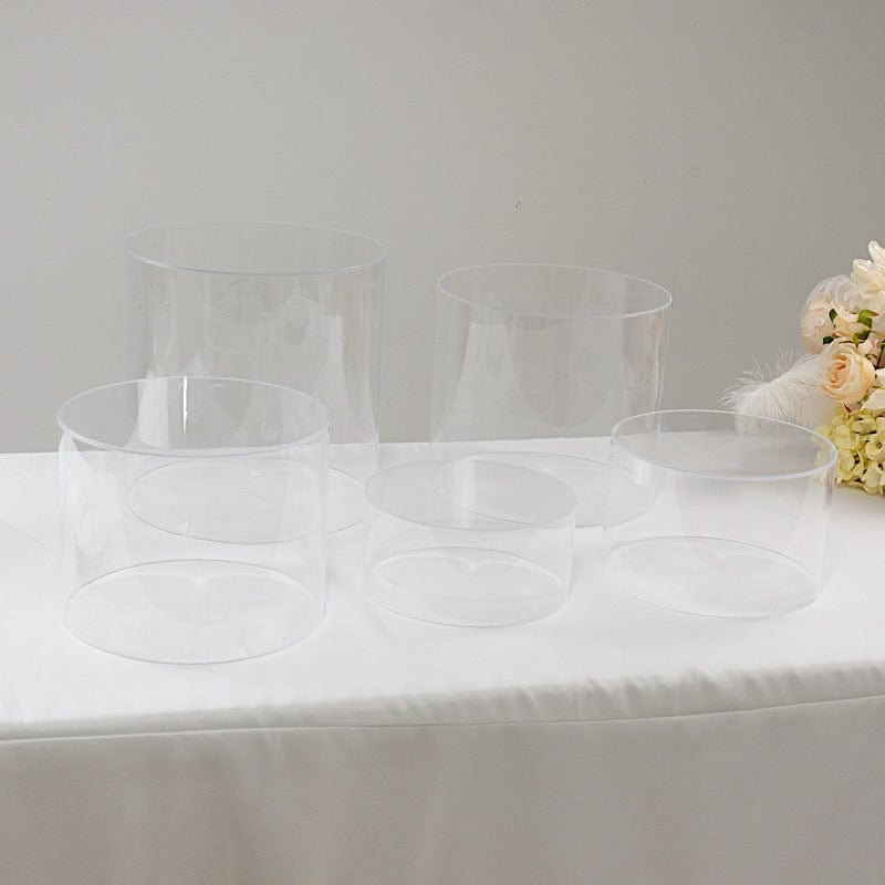 5 Round Acrylic Cake Stand Cylinder Design