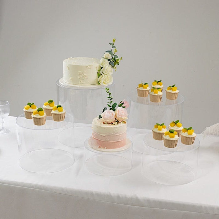 5 Round Acrylic Cake Stand Cylinder Design