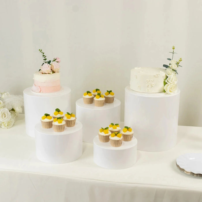 5 Round Acrylic Cake Stand Cylinder Design
