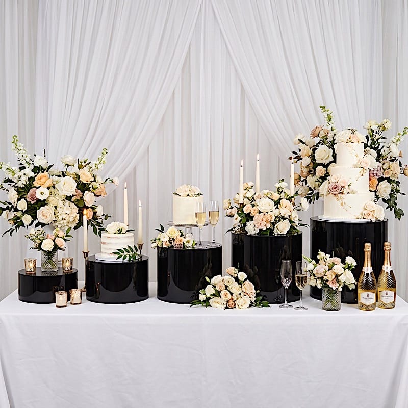 5 Round Acrylic Cake Stand Cylinder Design