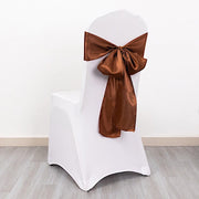 5 Satin Chair Sashes Bows Ties Wedding Decorations