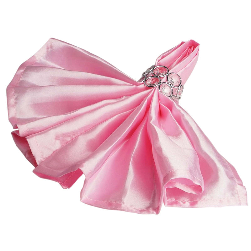 5 Satin Dinner Table Napkins 20" x 20"