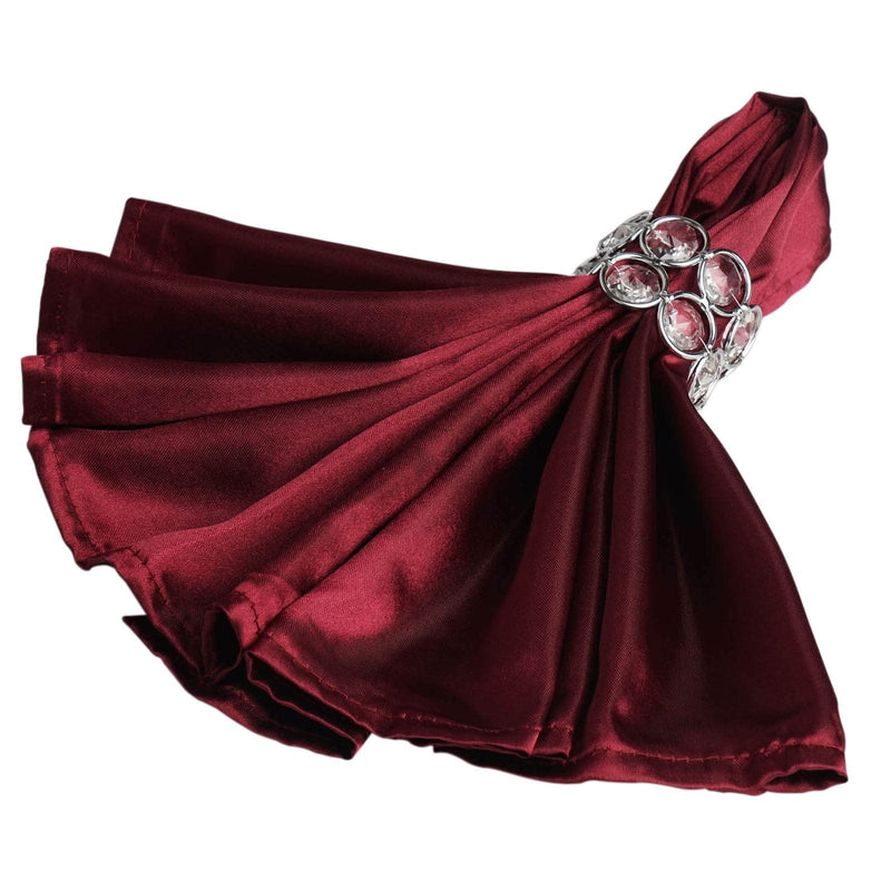 5 Satin Dinner Table Napkins 20" x 20"