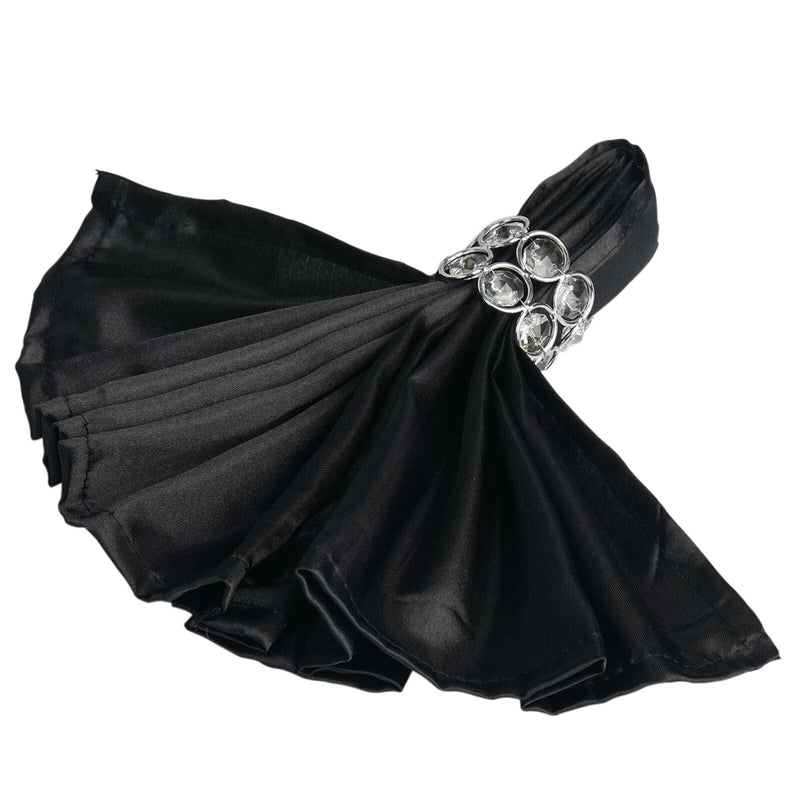 5 Satin Dinner Table Napkins 20" x 20"