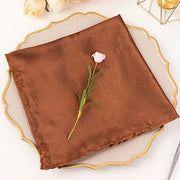 5 Satin Dinner Table Napkins 20" x 20"