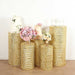 5 Sequin Mesh Cylinder Display Box Stand Covers with Geometric Pattern Embroidery