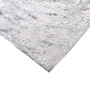 5 Sequin Mesh Cylinder Display Box Stand Covers with Leaf Vine Embroidery