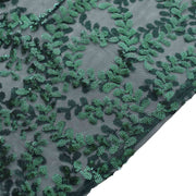 5 Sequin Mesh Cylinder Display Box Stand Covers with Leaf Vine Embroidery