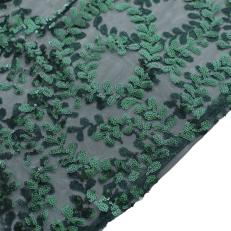 5 Sequin Mesh Cylinder Display Box Stand Covers with Leaf Vine Embroidery