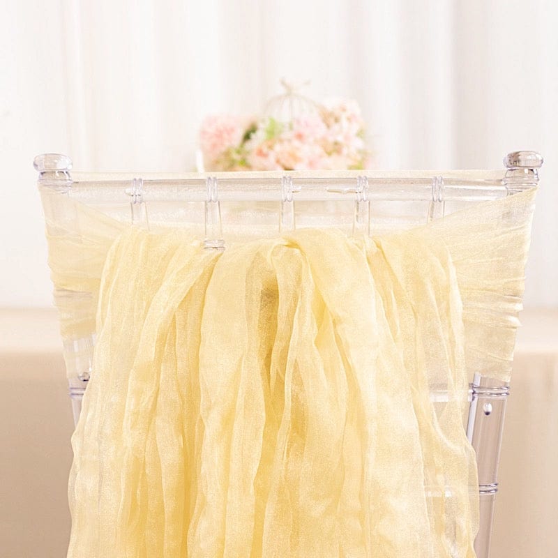 5 Sheer Crinkled Organza Chair Sashes