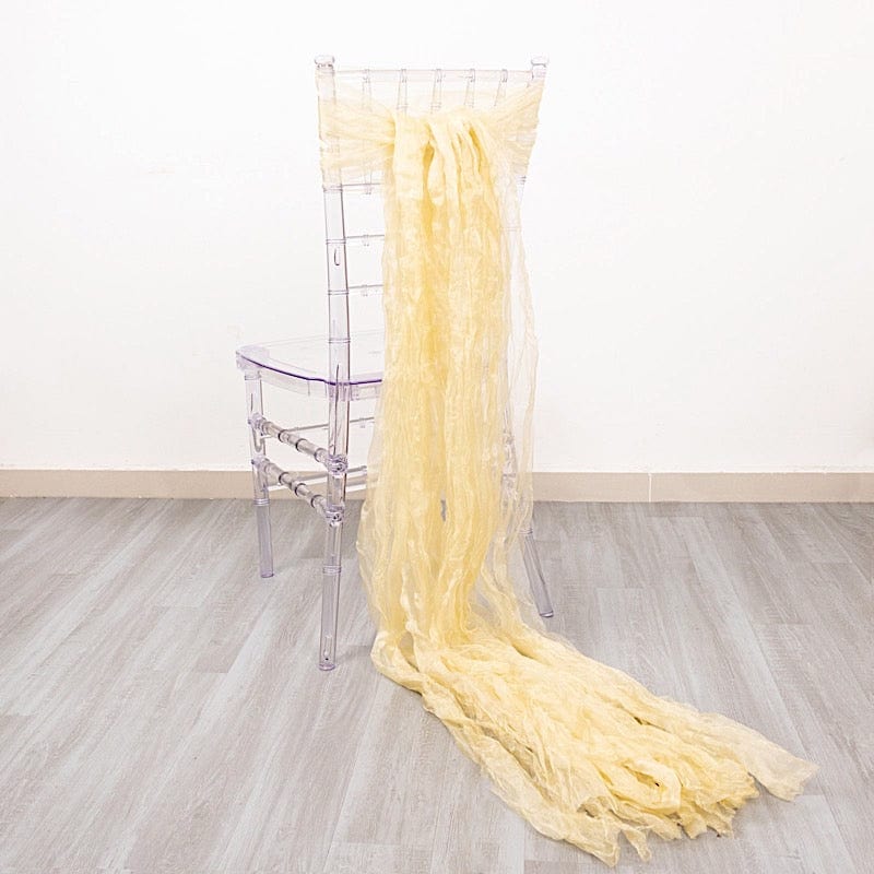 5 Sheer Crinkled Organza Chair Sashes