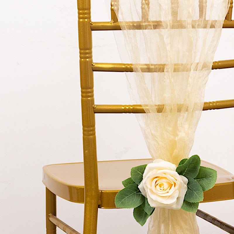 5 Sheer Crinkled Organza Chair Sashes