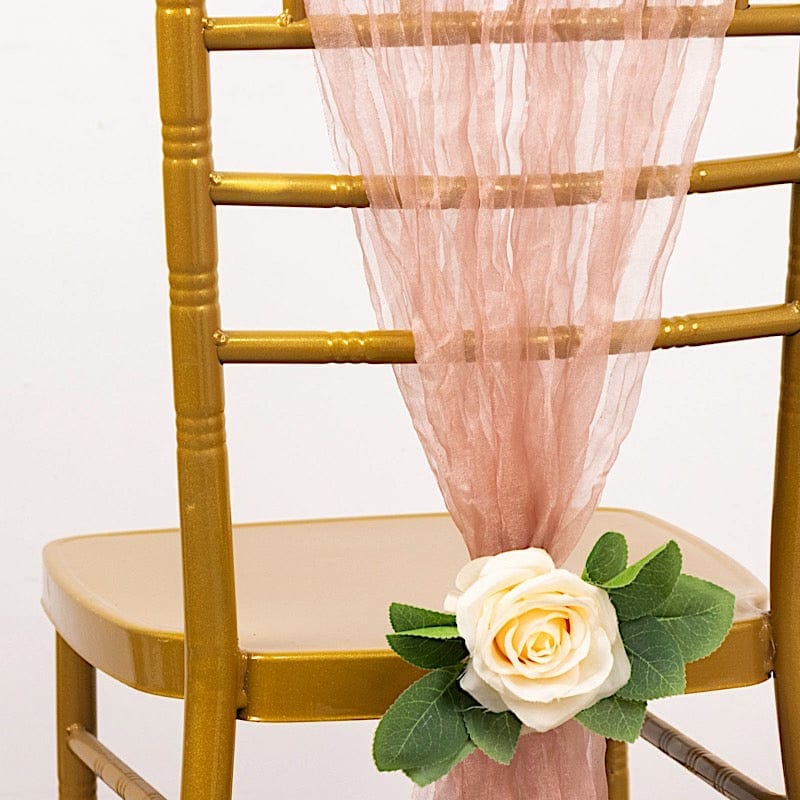 5 Sheer Crinkled Organza Chair Sashes