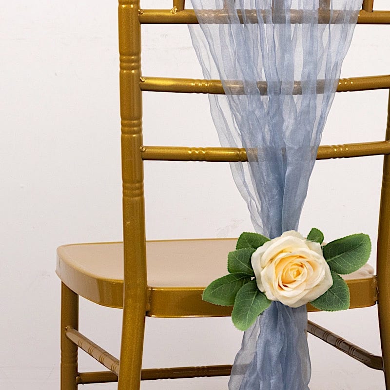 5 Sheer Crinkled Organza Chair Sashes